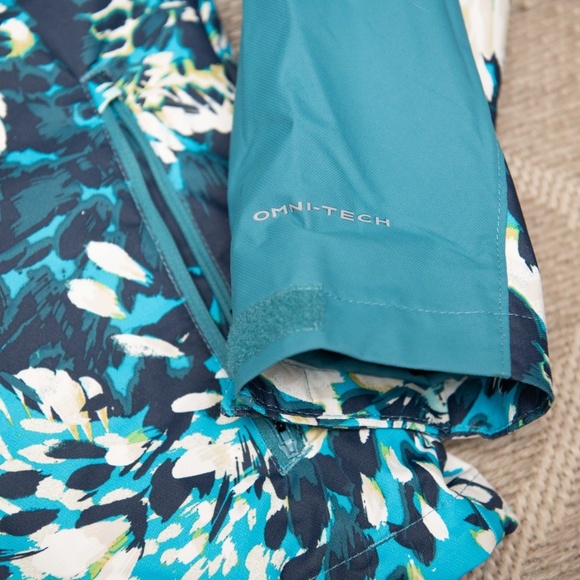 COLUMBIA ARCTIC TRIP Interchange 3 in 1 Omni Tech Jacket Women's M Blue Floral - Picture 3 of 10